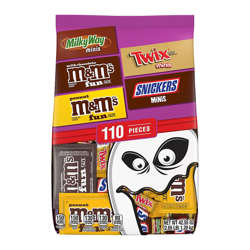 M&M's, Snickers & More Chocolate Halloween Candy Variety Bag, 110 ct